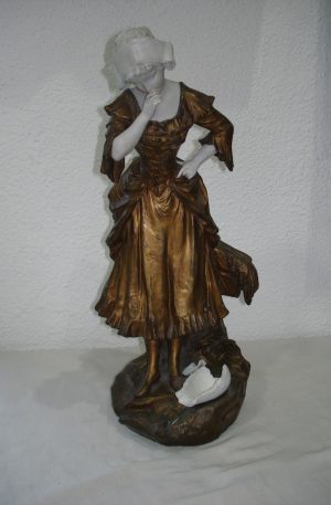 ESCULTURA BRONCE Y BISCUIT COD : 44913