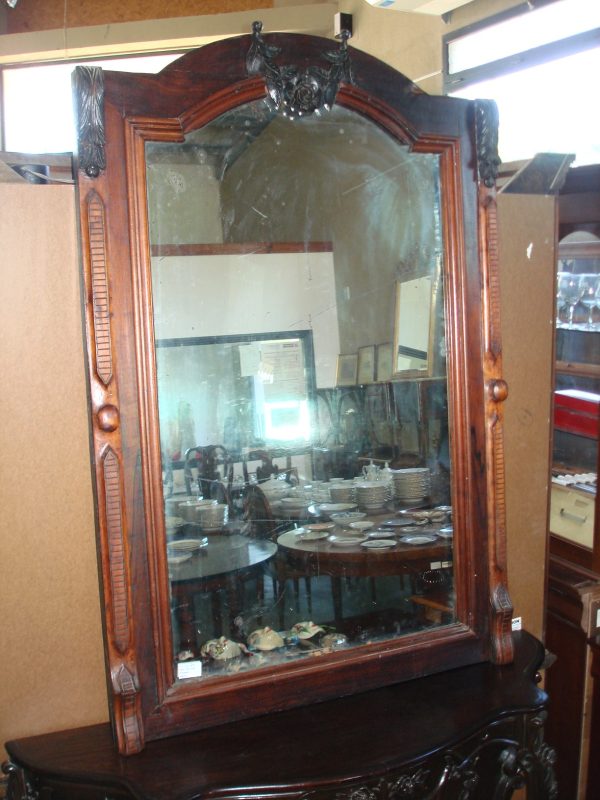 ESPEJO DE SALA COLONIAL INGLES  ANTIGUO CIRCA DEL 1900 NOGAL ITALIANO . COD:58501