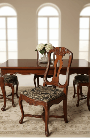 5 SILLAS ESTILO FRANCES LUIS XIV IMPECABLES . COD: 65308