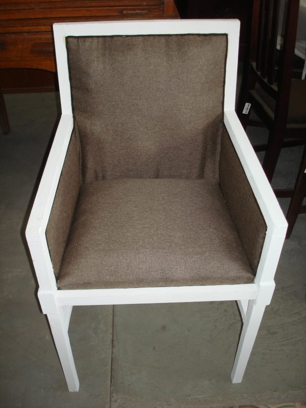 SILLON UN CUERPO INGLES SHABY CHIC , TAPIZADO A NUEVO. COD: 49006