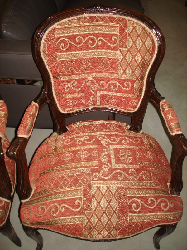 2 SILLONES ESTILO FRANCES LUIS XV TAPIZADOS A NUEVO. COD: 61502 - Image 6