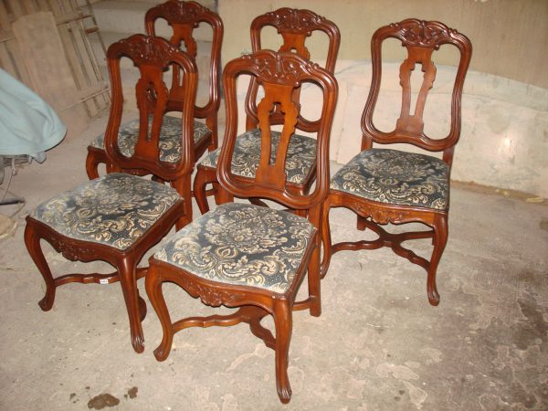 5 SILLAS ESTILO FRANCES LUIS XIV IMPECABLES . COD: 65308 - Image 3
