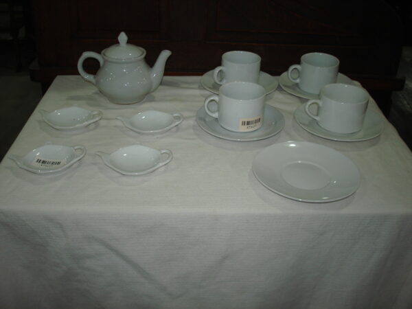 JUEGO DE TE O CAFÉ PORCELANA BLANCA 14 PIEZAS. COD: 473107 - Image 3
