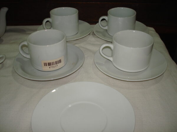 JUEGO DE TE O CAFÉ PORCELANA BLANCA 14 PIEZAS. COD: 473107 - Image 7