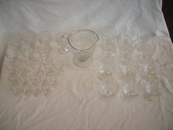 JUEGO DE COPAS CRISTAL CON JARRA PARA AGUA O VINO . COD: 55108 - Image 3