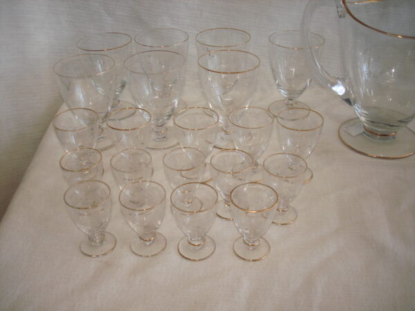 JUEGO DE COPAS CRISTAL CON JARRA PARA AGUA O VINO . COD: 55108 - Image 4