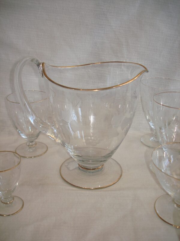 JUEGO DE COPAS CRISTAL CON JARRA PARA AGUA O VINO . COD: 55108 - Image 5