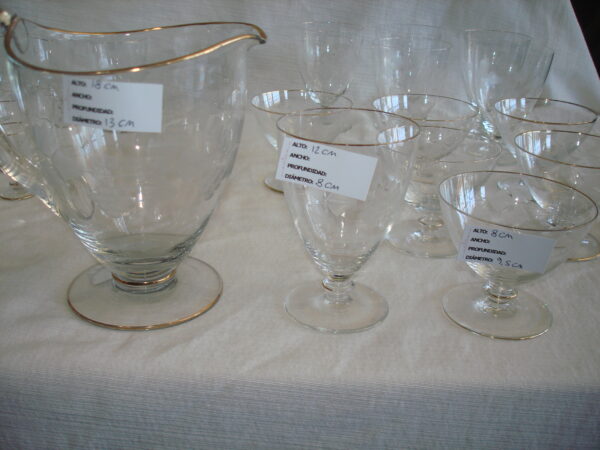 JUEGO DE COPAS CRISTAL CON JARRA PARA AGUA O VINO . COD: 55108 - Image 11