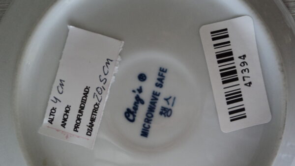 PLATO DECORATIVO PORCELANA CHINA SELLADO CHENG´S. COD: 47394 - Image 6
