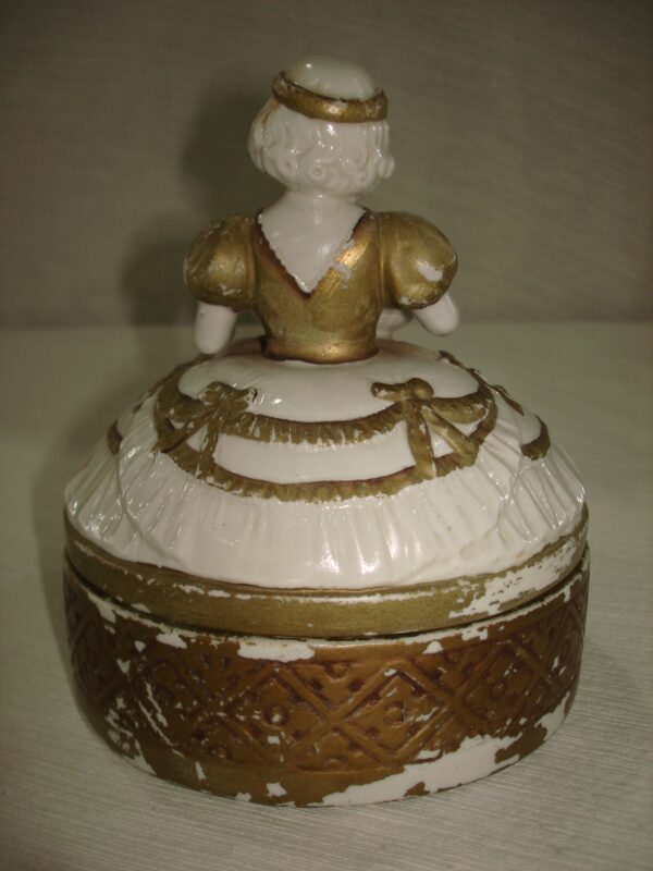 ALHAJERO PORCELANA ALEMANA CON FIGURA DAMA ANTIGUA. COD: 51304 - Image 6