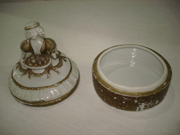 ALHAJERO PORCELANA ALEMANA CON FIGURA DAMA ANTIGUA. COD: 51304 - Image 8