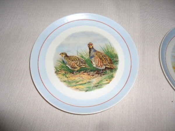 2 PLATOS DECORATIVOS PORCELANA VERBANO ESCENAS AVES DE CAZA. COD: 71101 - Image 3