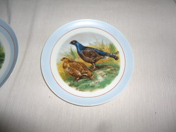 2 PLATOS DECORATIVOS PORCELANA VERBANO ESCENAS AVES DE CAZA. COD: 71101 - Image 4