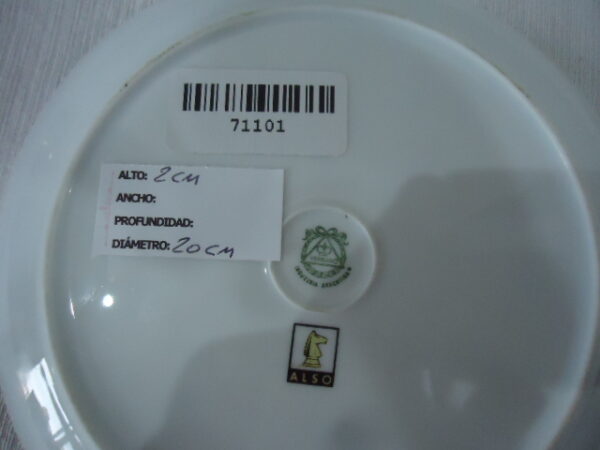 2 PLATOS DECORATIVOS PORCELANA VERBANO ESCENAS AVES DE CAZA. COD: 71101 - Image 5