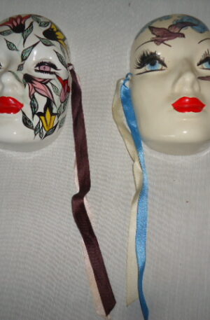 2 MASCARAS TIPO VENECIANAS GRANDES DECORACION. COD: 56115