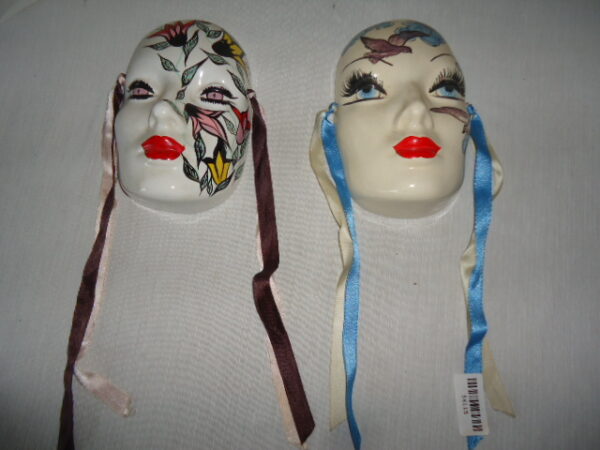 2 MASCARAS TIPO VENECIANAS GRANDES DECORACION. COD: 56115