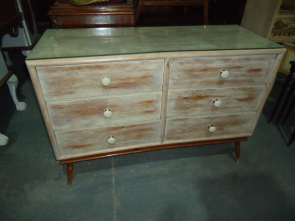 COMODA AMERICANA VINTAGE PATINADA 6 CAJONES. COD: 72402