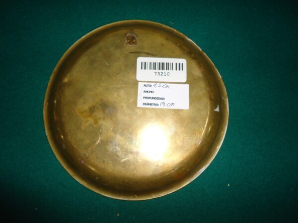 LOTE DE 2 CENICEROS Y PLATO LABRADO EN BRONCE COD: 73208/73210 - Image 5