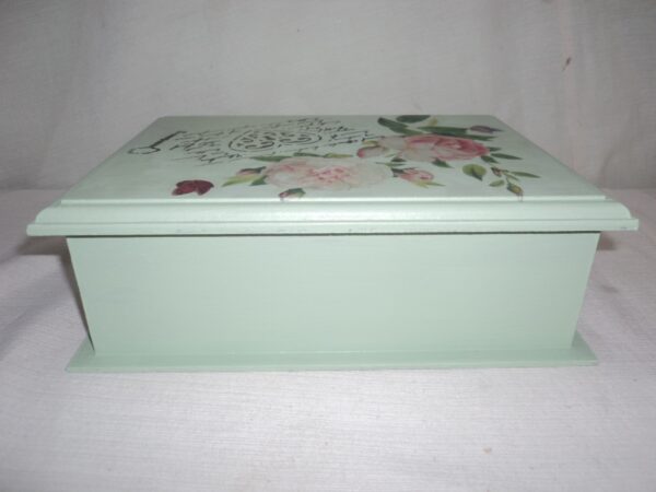 CAJA PARA TE MADERA MACIZA PATINA VINTAGE ROMANTIC 6 DIVISIONES. COD: 73205 - Image 7