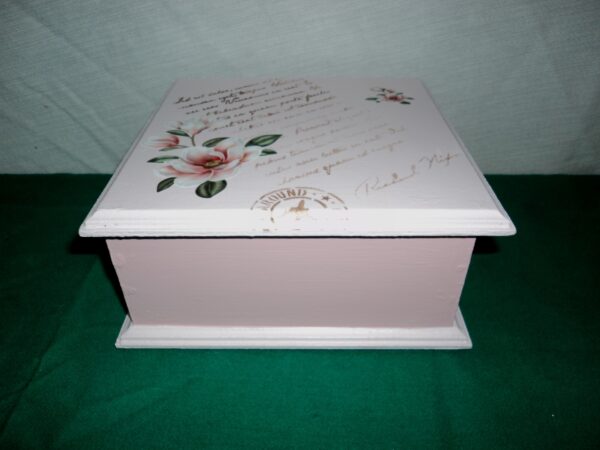 CAJA DE TE MADERA PATINADA VINTAGE ROMANTIC. COD 73203C - Image 2