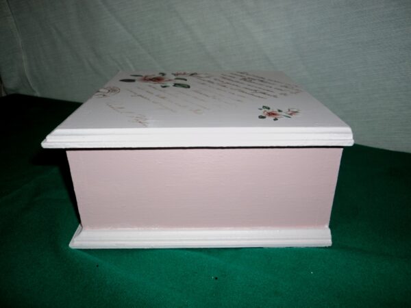 CAJA DE TE MADERA PATINADA VINTAGE ROMANTIC. COD 73203C - Image 6
