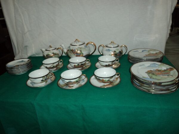 JUEGO DE TÉ PORCELANA ORIENTAL 32 PIEZAS. COD: 79601 - Image 5