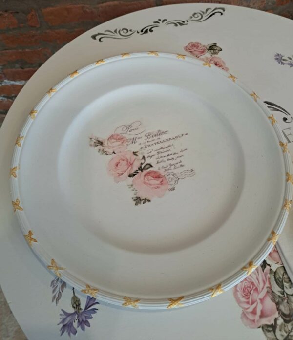 FUENTE O BANDEJA METAL PLATEADO TOLEDO INTERVENIDA SHABY CHIC ROMANTIC. COD. 473129 - Image 2