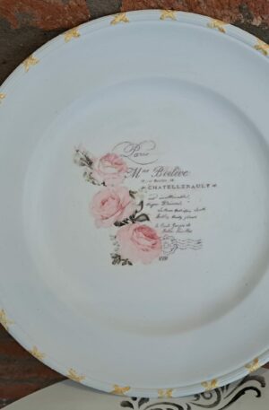 FUENTE O BANDEJA METAL PLATEADO TOLEDO INTERVENIDA SHABY CHIC ROMANTIC. COD. 473129