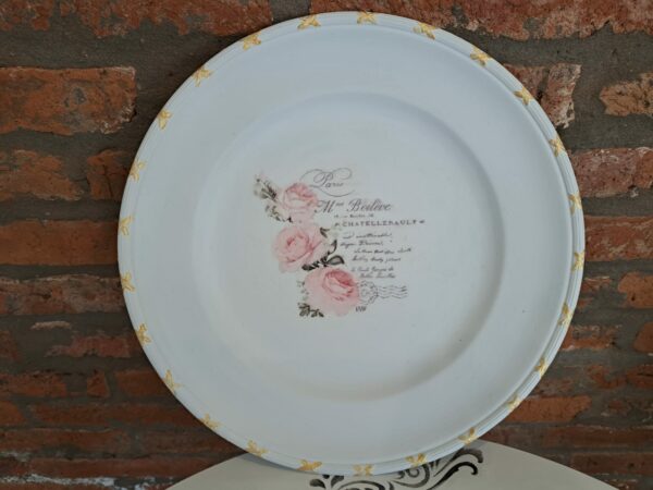 FUENTE O BANDEJA METAL PLATEADO TOLEDO INTERVENIDA SHABY CHIC ROMANTIC. COD. 473129