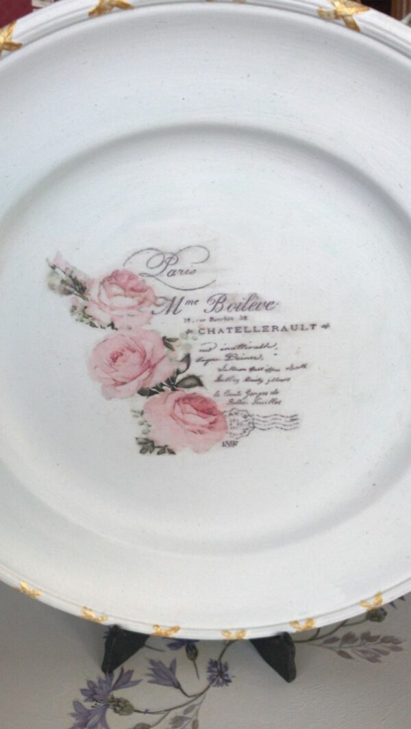 FUENTE O BANDEJA METAL PLATEADO TOLEDO INTERVENIDA SHABY CHIC ROMANTIC. COD. 473129 - Image 7