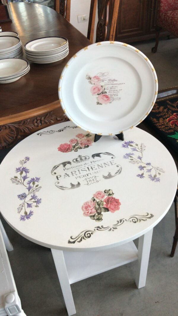 FUENTE O BANDEJA METAL PLATEADO TOLEDO INTERVENIDA SHABY CHIC ROMANTIC. COD. 473129 - Image 8