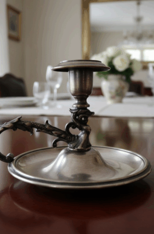 CANDELERO METAL PLATEADO WMF ALEMAN COLECCION. COD: 76502