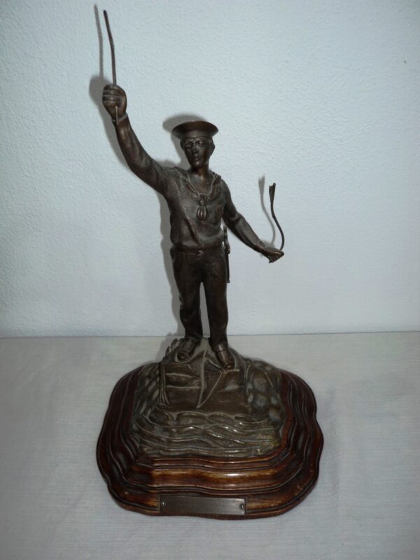 FIGURA ANTIGUA EN BRONCE, MARINERO . COD: 27519