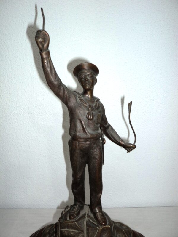 FIGURA ANTIGUA EN BRONCE, MARINERO . COD: 27519 - Image 4