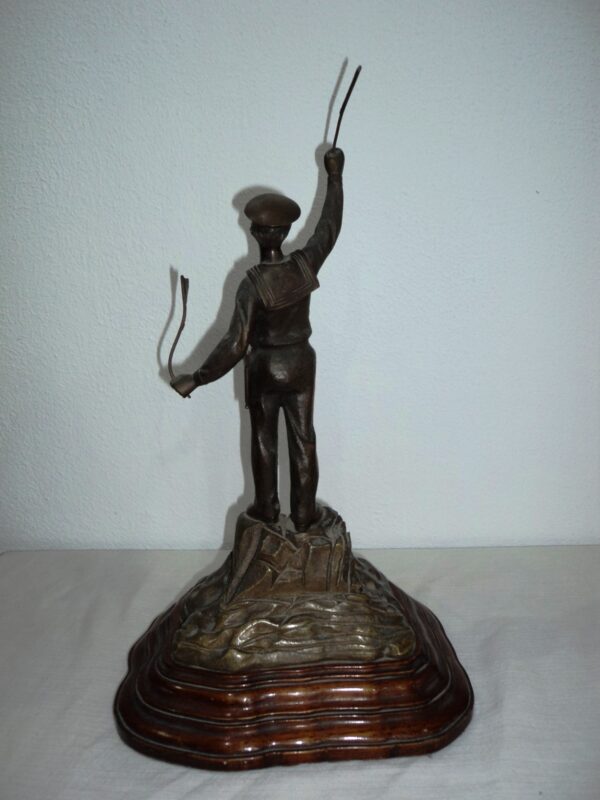 FIGURA ANTIGUA EN BRONCE, MARINERO . COD: 27519 - Image 2
