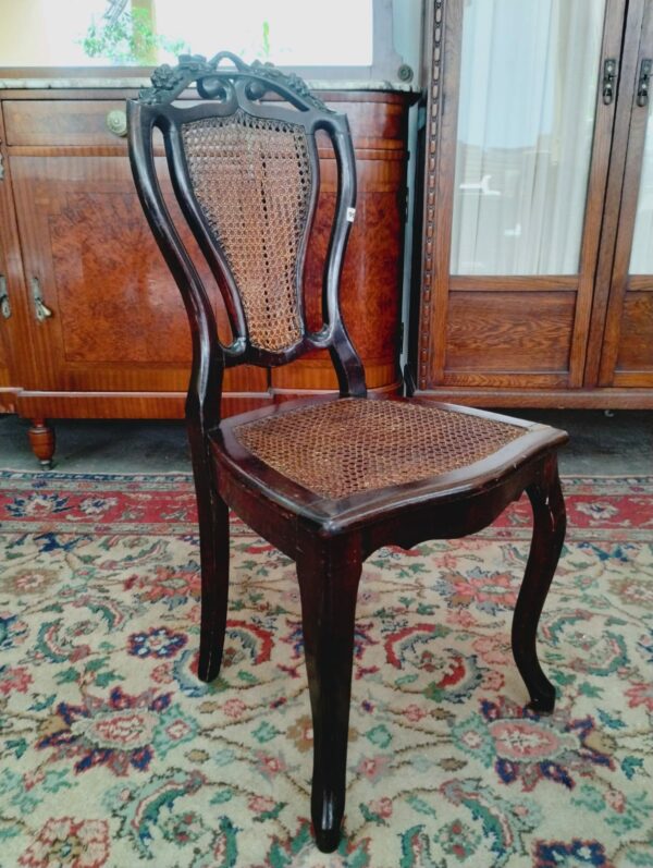 JUEGO DE 6 SILLAS DE COMEDOR ESTILO INGLES VICTORIANO NOGAL ITALIANO. COD: 83810 - Image 3