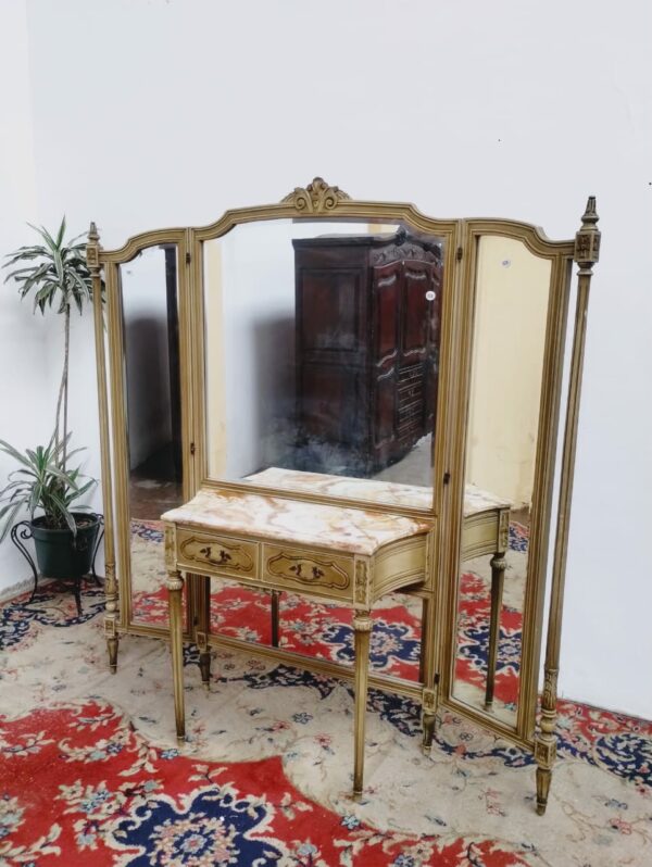 VESTIDOR TOILETTE ESTILO FRANCES LUIS XVI CON MARMOL. COD: 86804