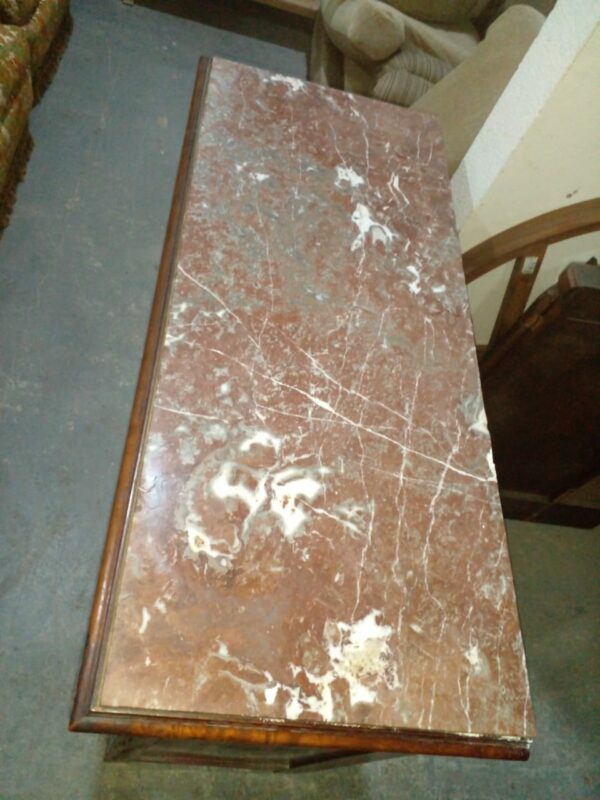 MUEBLE APARADOR ANTIGUO 2 PUERTAS NOGAL Y MARMOL ITALIANO. COD: 84801 - Image 7