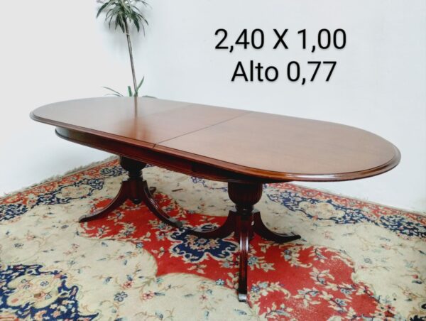 JUEGO DE COMEDOR ESTILO INGLES SHERATON CON SILLONES DE CABECERA. COD: 87220 - Image 3
