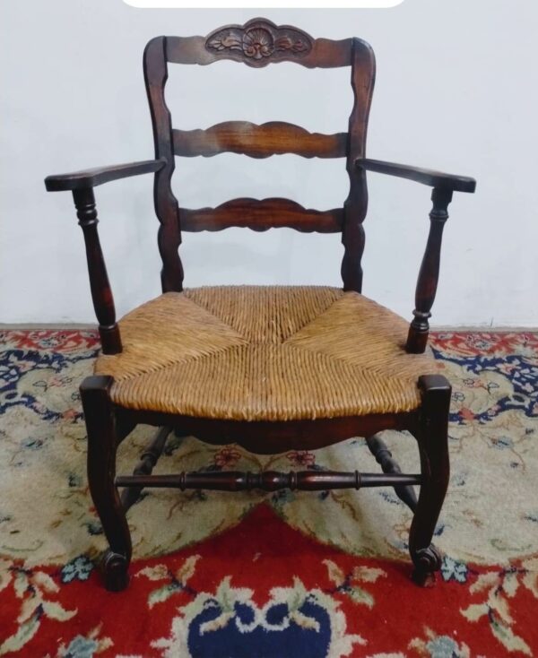 SILLON UN CUERPO ANTIGUO ESTILO FRANCES PROVENZAL ENJUNCADO. COD: 87222