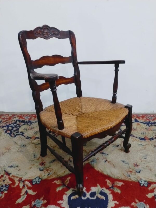 SILLON UN CUERPO ANTIGUO ESTILO FRANCES PROVENZAL ENJUNCADO. COD: 87222 - Image 3