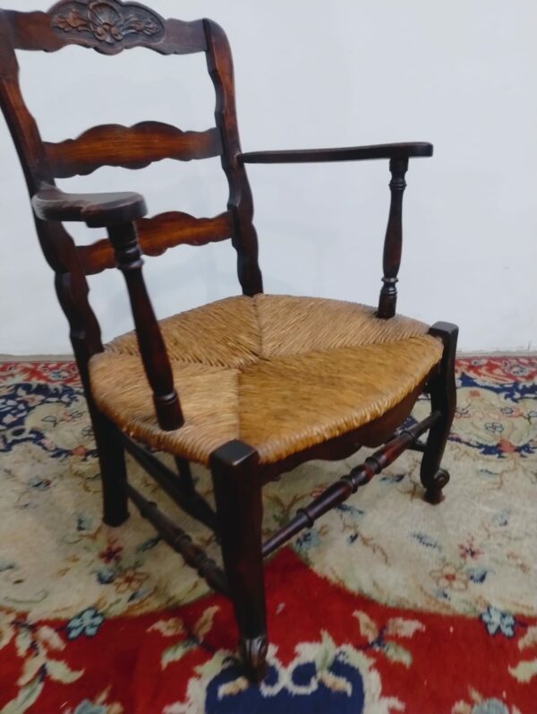 SILLON UN CUERPO ANTIGUO ESTILO FRANCES PROVENZAL ENJUNCADO. COD: 87222 - Image 5