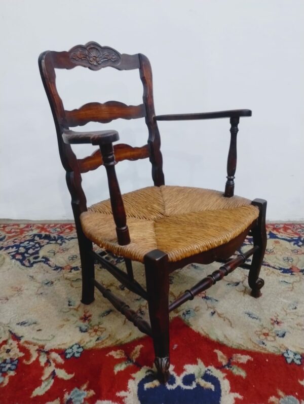 SILLON UN CUERPO ANTIGUO ESTILO FRANCES PROVENZAL ENJUNCADO. COD: 87222 - Image 7