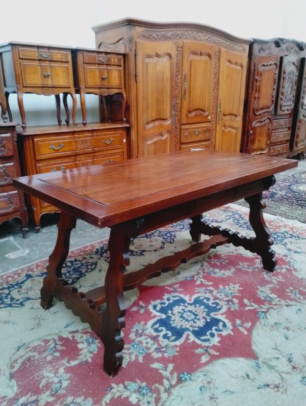 MESA ANTIGUA ESTILO VASCO PROVENZAL IDEAL COMEDOR SALA O ESCRITORIO. COD: 88705 - Image 7