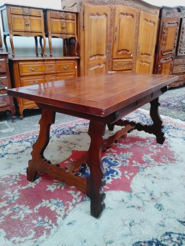 MESA ANTIGUA ESTILO VASCO PROVENZAL IDEAL COMEDOR SALA O ESCRITORIO. COD: 88705 - Image 9