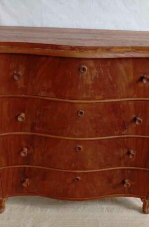 COMODA ANTIGUA ESTILO FRANCES MADERA MACIZA LAVADA NATURAL. COD: 87105