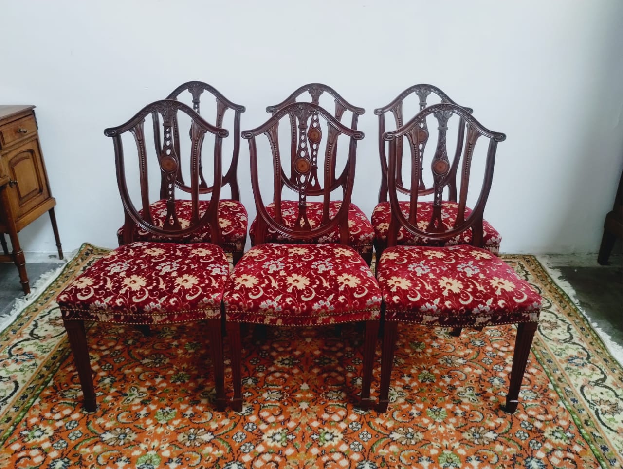 JUEGO DE 6 SILLAS ESTILO INGLES EN CAOBA SILLA INGLESA . COD: 88812 - Image 3