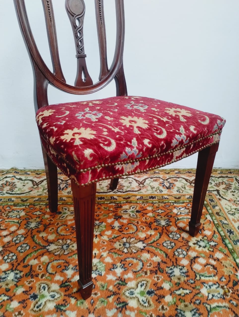 JUEGO DE 6 SILLAS ESTILO INGLES EN CAOBA SILLA INGLESA . COD: 88812 - Image 6
