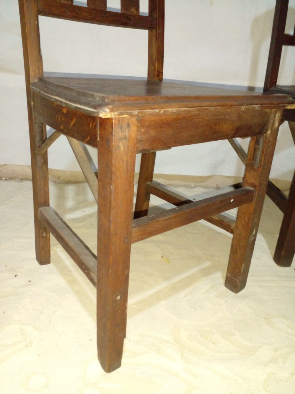 PAR DE SILLAS DE ROBLE ANTIGUAS IDEAL SALA O ESCRITORIO. COD: 87231 - Image 8