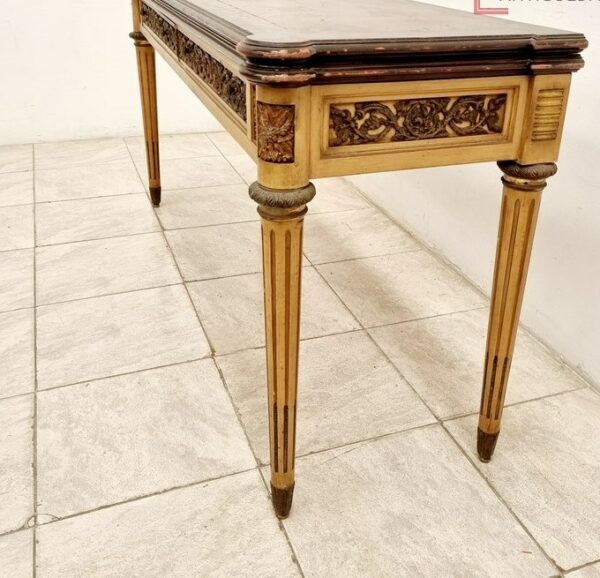 MESA LIBRO ESTILO FRANCES LUIS XVI PATINA Y LUSTRE MESA DE COMEDOR. COD: 90701 - Image 4